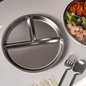 สแตนเลสแผ่นกลมที่มีช่อง, ของใช้ในครัวเรือน, <span class=keywords><strong>จาน</strong></span>เด็ก, แผ่นสามช่อง - Product Image 2