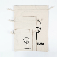 Sacs de courses en coton biologique personnalisables avec cordon de serrage, design recyclable, logo écologique imprimé à l'écran pour les promotions