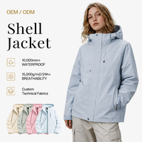Veste technique imperméable pour femme, coupe-vent, veste de randonnée fonctionnelle, vêtements d'extérieur pour le camping, fabricant de logos personnalisés