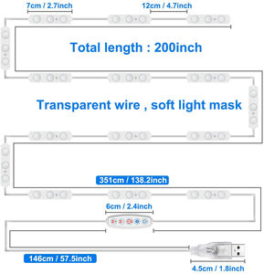 Nuevo Módulo de Espejo de Maquillaje LED de 5 Colores, Tira de Luz USB <span class=keywords><strong>para</strong></span> Espejo, Luz <span class=keywords><strong>para</strong></span> Tocador, Luz DIY <span class=keywords><strong>para</strong></span> Espejo de Vanidad - Product Image 3