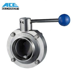 Ace Wenzhou Stainless <b>Steel</b> Manual Sanitary Rubber Seat High Performance Weld Butterfly Valve - Product Image 4