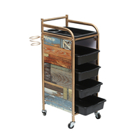 Équipement de beauté de luxe Chariot de salon pour équipement et produits de coiffure