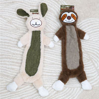 Jouet à mâcher interactif en peluche écologique AMZ pour chiens et chats, style dessin animé lapin et ours, mignon, pour l'entraînement quotidien, avec son, pour petits animaux