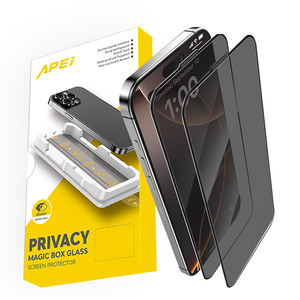 Apei Dễ dàng cài đặt Applicator cài đặt Kit sự riêng tư Tempered Glass ma thuật John bảo vệ màn hình cho iPhone 16 17 Pro Max XS XR - Product Image 1