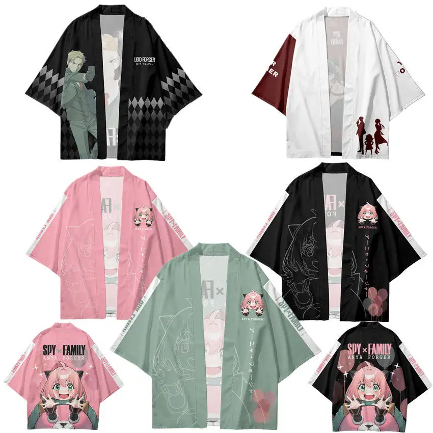 Nouveau SPY X FAMILY Anya Forger /Yor Forger / Twiligh Cosplay impression 3D japonais Haori Anime Kimono Cape Anime dessin animé vêtements