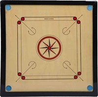 Nouvelle conception de jeu de carrom portable en bois, écologique et résistant aux chocs, avec logo et couleur personnalisables, cadeau durable pour le plaisir en famille
