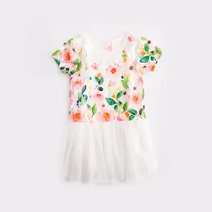 2020 abiti floreali estivi abiti da bambina per bambini Mini pizzo servizio OEM abiti estivi corti per bambine di 2 anni dolci - Product Image 1