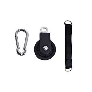 Gym accessories fitness equipment DIY set silent plastic pulley with bracket