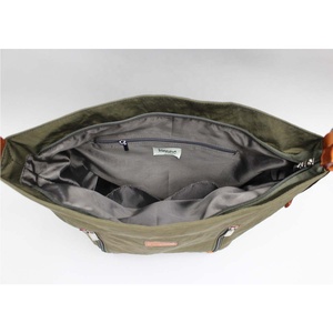 Vintage Green Nylon Hobo Bag Large Capacity Adjustable Leather <b>Strap</b> <b>Shoulder</b> Bag Casual Crossbody Tote for Women - Product Image 5