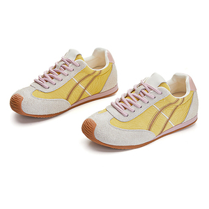 Chaussures plates décontractées pour femmes de qualité supérieure avec des couleurs rêveuses, design rayé simple, respirantes pour les activités de plein air en automne et au printemps - Product Image 4