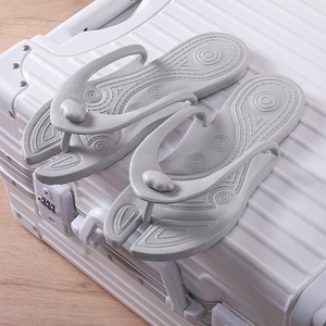 Chanclas Plegables Ligeras Blancas, Sandalias de Playa Portátiles para Viaje, Diseño de Plástico Conveniente, Uso Casual al Aire Libre - Product Image 4