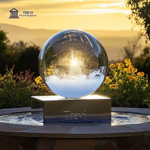 Benutzer definierte Größe Private Garten dekoration Acryl kugel Kugel Wasser brunnen mit Edelstahl basis - Product Image 5