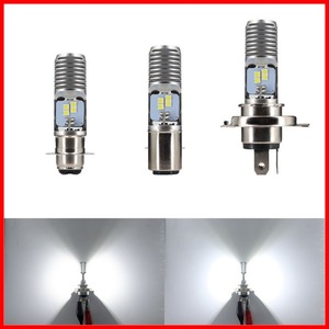 Ampoule de phare de moto LED super lumineuse 6000K, faisceau Hi/Lo, ampoules de phare de moto LED universelles H4/P15D/BA20D - Product Image 3