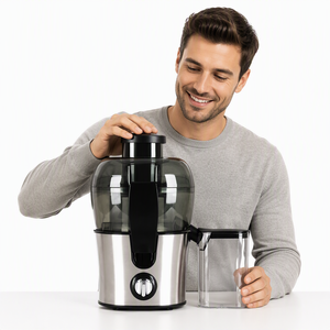Extracteur de jus lent puissant 500W en acier inoxydable avec moteur silencieux, <span class=keywords><strong>presse</strong></span>-agrumes électrique multifonctionnel pour smoothies et agrumes - Product Image 4