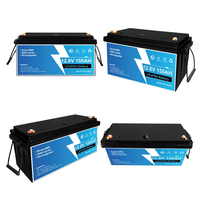 Batterie rechargeable 12V 50Ah 100Ah 150Ah 200Ah LiFePO4 12.8V pour l'extérieur Pack de batterie au lithium-ion Batterie de stockage d'énergie à cycle profond