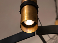 Lustre Moderne Industriel en Forme de Roue de Chariot, Grand Luminaire Suspendu Rond en Laiton Massif pour Hall d'Hôtel, Salle à Manger, Bar, Club