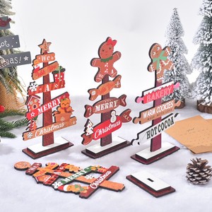 Multi Directional <strong>Signpost</strong> Animal Theme Freestanding <strong>Wooden</strong> Irregular Shape Christmas Mini Ornament Desktop Tabletop Decoration - Product Image 2