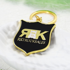 Porte-clés personnalisé avec logo, en alliage de zinc, or et argent, émail 3D, lettres et mots magiques pour entreprise - Product Image 4
