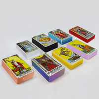 Fabricant impression personnalisée jouer tarot jeu carte 46/78/80 cartes or doré argent bords Tarot Oracle cartes