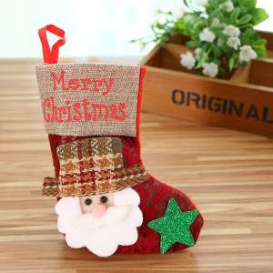 <span class=keywords><strong>Chaussette</strong></span> <span class=keywords><strong>de</strong></span> Noël TC, sac cadeau pour bonbons et chocolats, <span class=keywords><strong>chaussette</strong></span> rouge en velours brodé, décoration en <span class=keywords><strong>crochet</strong></span> tricotée <span class=keywords><strong>de</strong></span> style dessin animé - Product Image 5