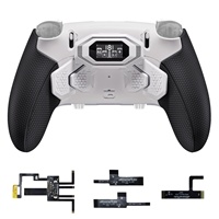 Kit de remappage EXtremeRate BEYOND avec manettes ergonomiques redessinées et écran OLED, en caoutchouc blanc et noir, pour PS5 Edge
