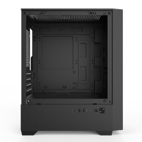 Gabinete de PC para Juegos WANMISLE 2026 Popular de Media Torre MicroATX, Aleación de Aluminio, con Ventana Lateral, Blanco/Negro, Compatible con ITX