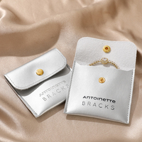 Pochettes à bijoux en cuir PU avec logo personnalisé, élégantes enveloppes pour colliers et bagues, emballage cadeau – Boîtes à bijoux durables et élégantes pour cadeaux