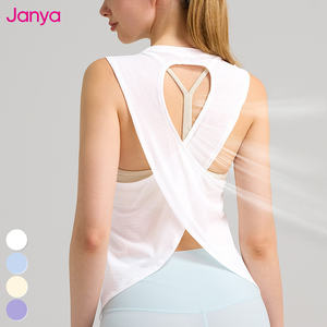 ملابس رياضية نسائية من Janya ، سترة تدريب مجوفة فضفاضة ، سريعة الجفاف ، جيدة التهوية ، بدون أكمام ، ملابس رياضية ، قمم للياقة البدنية ، توب تانك يوجا - Product Image 1
