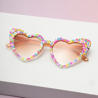 Bonbons couleurs amour lunettes de soleil enfants anniversaire coeur lunettes de soleil dégradé enfants fête ombre lunettes
