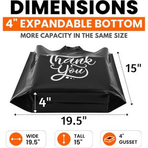 Camtoms Large Thank You <b>Bags</b> With Handles 19x15 Shopping <b>Bag</b> For <b>Small</b> Business And Boutiques 3 Mil Extra Thick Retail - Product Image 3