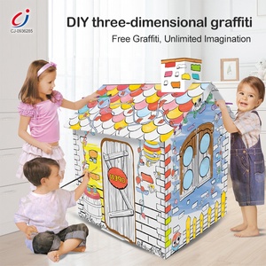 Chengji vendita calda <span class=keywords><strong>bambini</strong></span> creativo doodle gioco indoor outdoor 3d fai <span class=keywords><strong>da</strong></span> te kid cartone <span class=keywords><strong>da</strong></span> <span class=keywords><strong>colorare</strong></span> casa di carta - Product Image 3