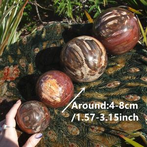 ขายส่งของตกแต่งบ้าน ไม้หินธรรมชาติแกะสลักขัดเงาเป็นทรงกลม มีหลายขนาดและหลายสีให้เลือก - Product Image 1