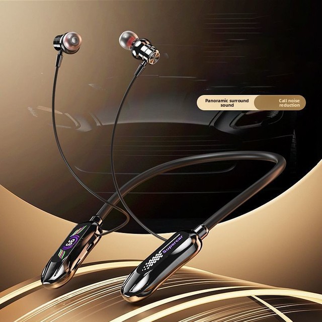 2025 New Neck-Mounted Wireless for 5.4 Headset Voice Control Digital Display Life Waterproof Earphone Function for Karaoke