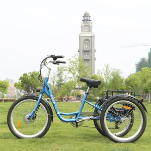 Ezreal TR05 E-trike pronto per la spedizione 3 ruote bici con freno a disco e-bike 3 ruote E-cargo bike acciaio 24 ''telaio pneumatici grassi