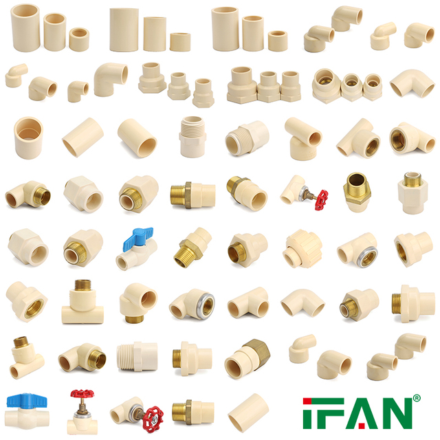 PVC ASTM2846 Factory Customization Plastic PVC Fitting Plumbing 1/2"-2" PVC Pipe Fittings for Pipe Joint