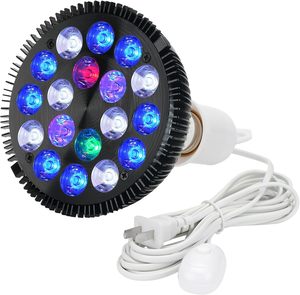 <span class=keywords><strong>Led</strong></span> Aquarium đèn bóng đèn 18 Wát nước mặn Fish Tank ánh sáng quang phổ đầy đủ cây thủy sinh phát triển đèn <span class=keywords><strong>refugium</strong></span> ánh sáng với UV Màu Xanh Trắng - Product Image 1