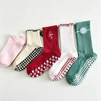 Chaussettes de Pilates en coton épais tricoté de haute qualité, style tube, antidérapantes, pour enfants et jeunes, personnalisées, avec impression numérique 3D