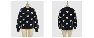 Wholesale <strong>Valentine</strong> Day Love Heart Fancy Pullover Women's Graphic Knit Sweater Loose Sweater <strong>Jumper</strong> for Ladies - Product Image 6