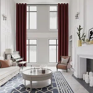 Rideaux Salon moderne cách nhiệt bông cortinas đen ra rèm cửa cho phòng