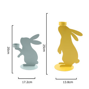 Tin tưởng rabt-hình dạng kim loại hàng mã người giữ ngọn nến Phong cách đơn giản giáng sinh đèn lồng trang trí nội thất cho đám cưới và Phục sinh - Product Image 2