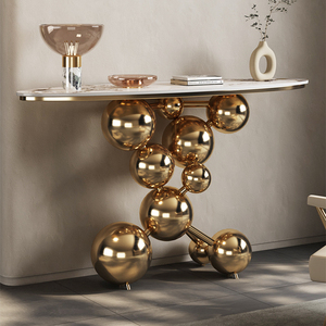 Luxe Veranda Tafel Designer Marmeren Muur <span class=keywords><strong>Console</strong></span> Tafel Hal Post-Moderne Eenvoudige Eindtafel Voor Woonkamer Meubels - Product Image 2