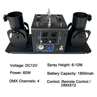 Igracelite Canon à confettis sans fil à 2 coups avec contrôle DMX, alimenté par batterie, pour fêtes
