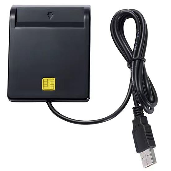 TUTI USB 2.0 Smart Card Reader Card ICID EMV Card Reader for for Bank Windows 7 8 10 Linux OS