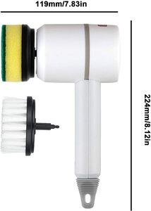Brosse de Nettoyage Électrique Sans Fil Sunshine, 3 Vitesses, Multifonction, Écologique, Portable, 3 Couleurs, pour Cuisine et Maison - Product Image 4