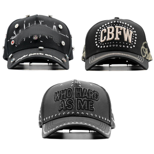 2025 mới thiết kế ban đầu rộng vành Rhinestone được trang bị thêu NY logo cổ điển Mũ bóng chày biểu tượng tùy chỉnh Dandy Mũ canelo - Product Image 5