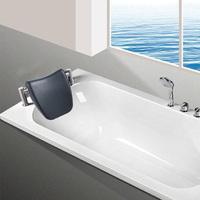 Oreiller de bain extra long en matériau PU pour baignoire spa avec soutien complet de la tête, du cou et du dos