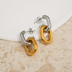 NUEVOS PENDIENTES VINTAGE DE FLORES 2025 Invierno 18K Chapado en oro Hipoalergénico Acero inoxidable Joyería de mujer - Product Image 2