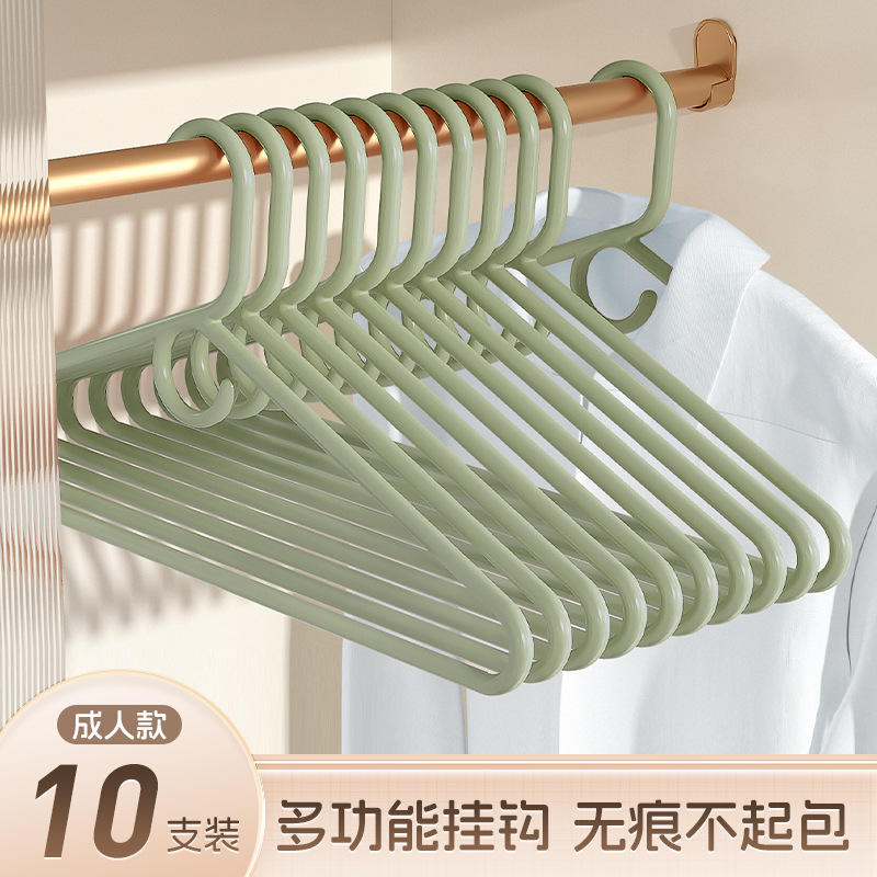 J-80011 Cintre pour vêtements pour adultes, crochet simple, vert