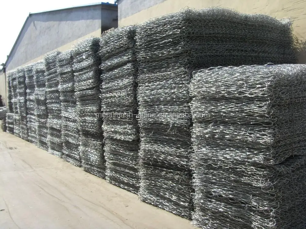 מוצרים חם מכירה ברזל תיל רשת ריברבנק כלובי אבן חם טבל מגולוון משושה