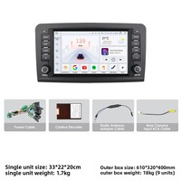 Lecteur multimédia MP5 Android 8 pouces avec GPS, Carplay, lecteur de cassette, prise en charge du CD, 3G, 4G, USB, carte SD pour Mercedes-Benz W164